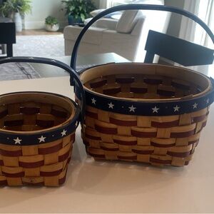 Boyds Bears Red and Tan Accent Basket with Star Details